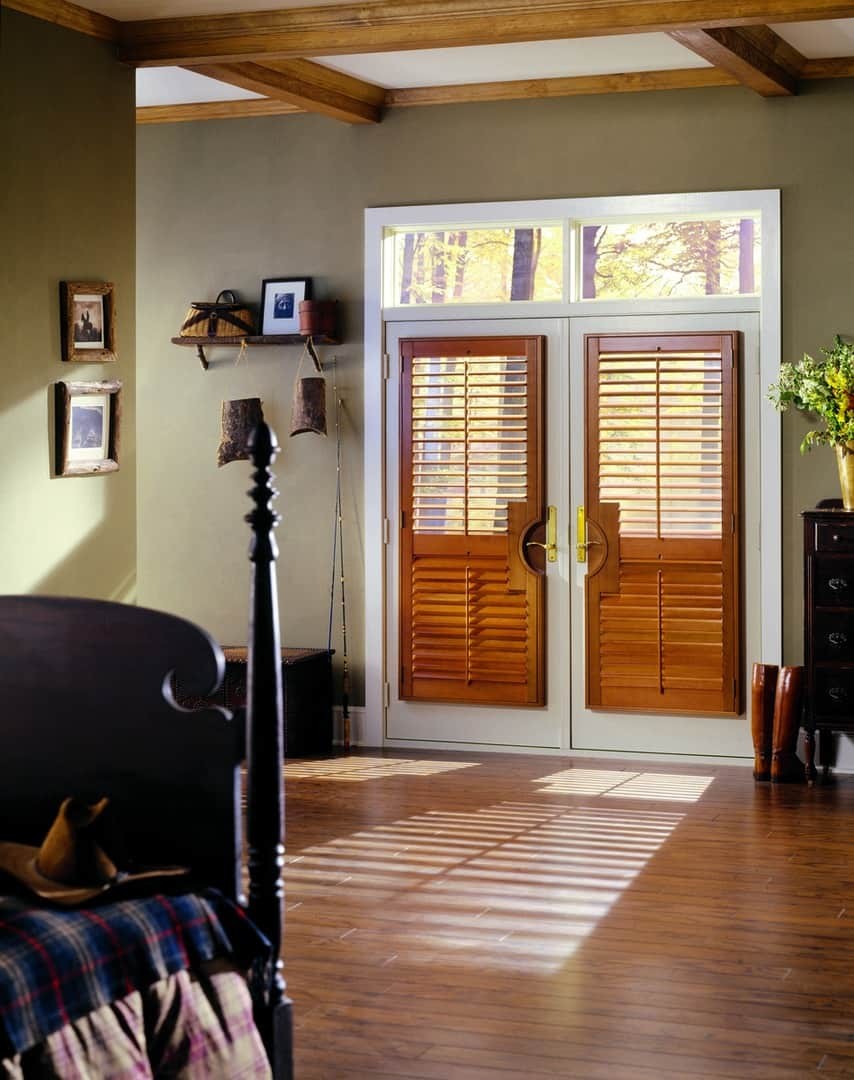 Benefits of custom shutters for homes near Tulsa, Oklahoma (OK) from Blind Ambitions including wood shutters.