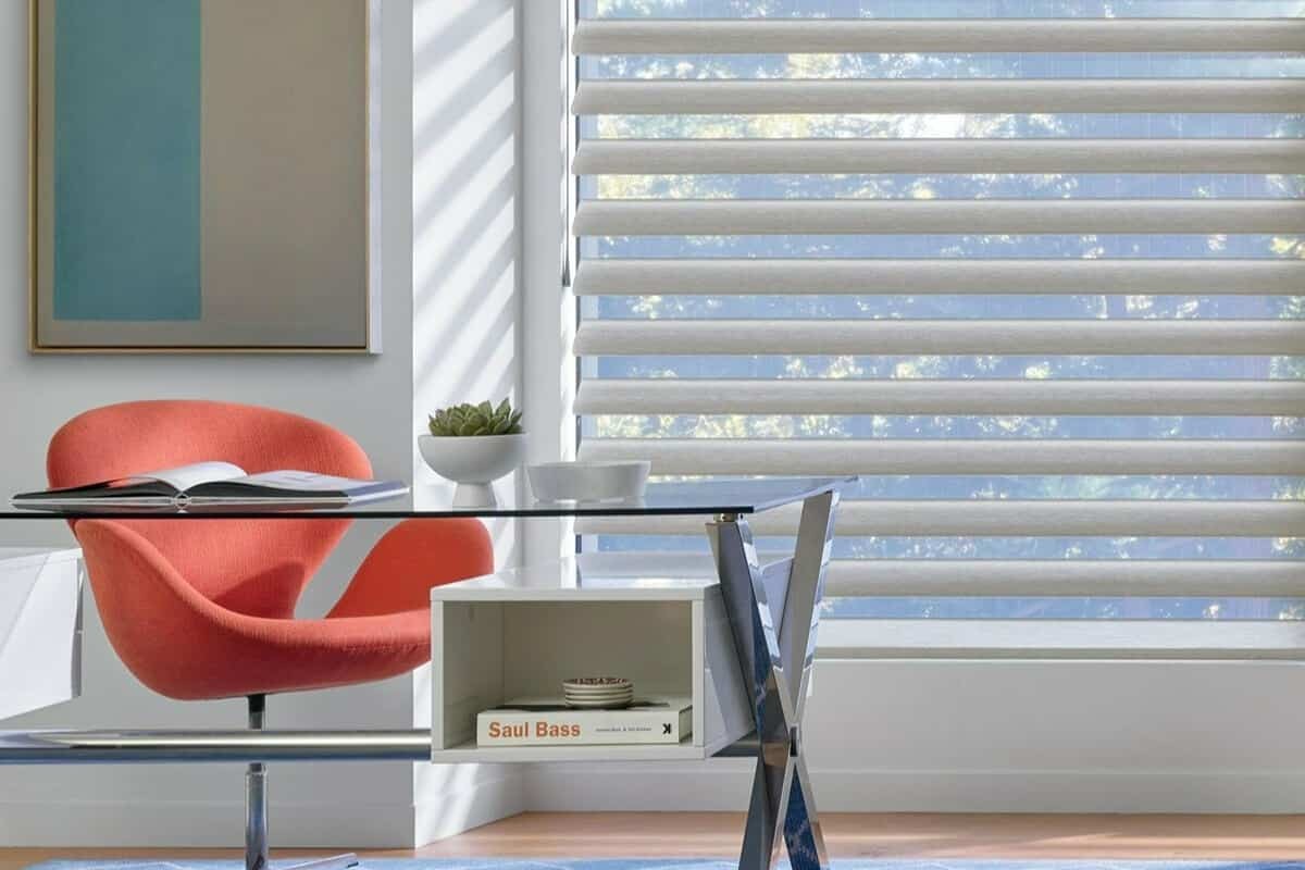 Hunter Douglas Pirouette® Window Shadings letting light into an Oklahoma home