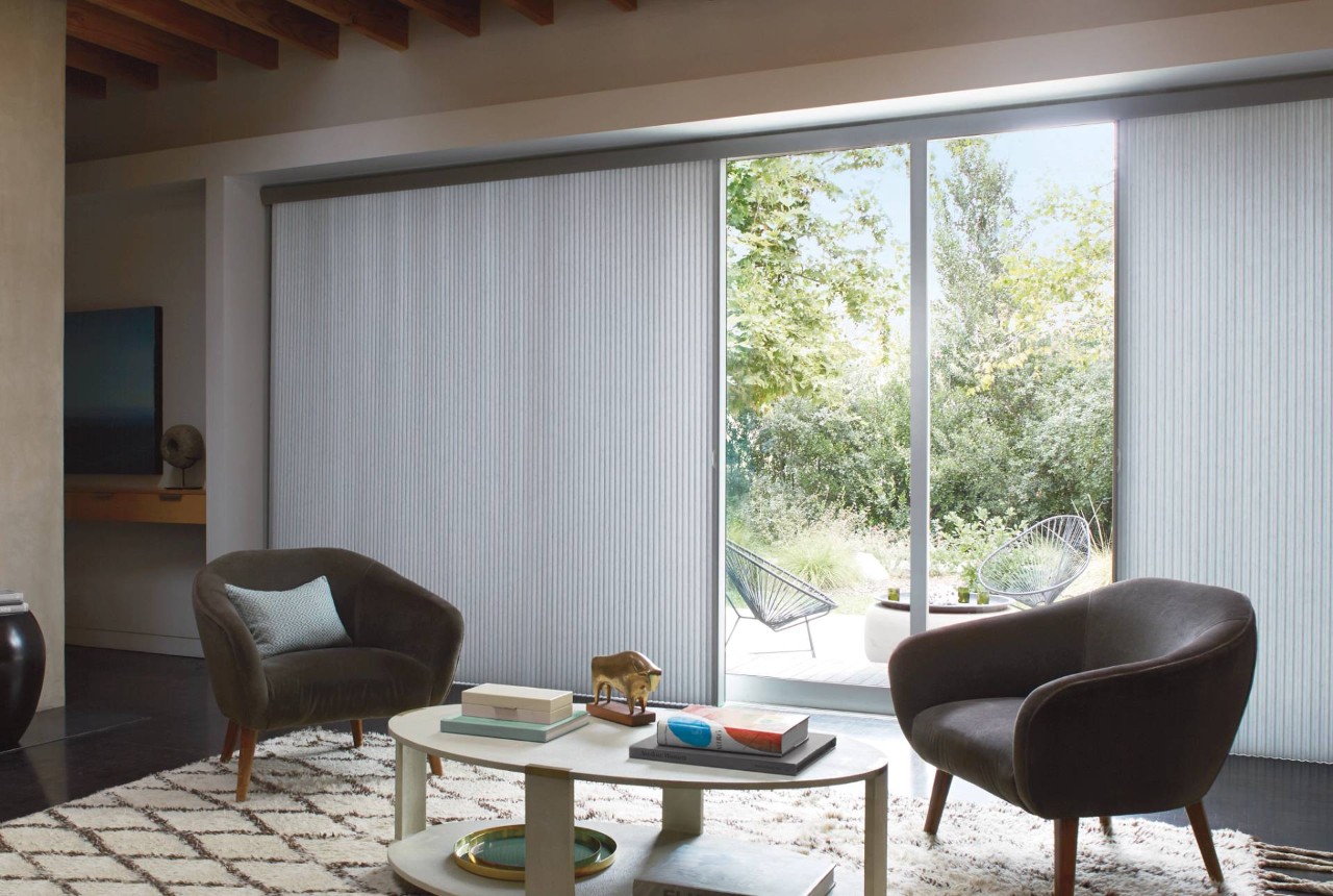 Hunter Douglas Duette® with Vertiglide™ for sliding glass doors near Tulsa, Oklahoma (OK)